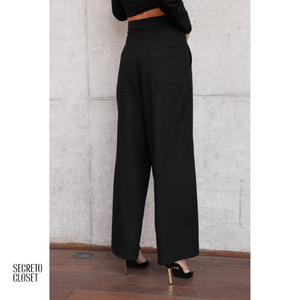 Conjunto Camisa e Calça Linho Alíciah Preto