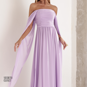 Vestido Longo Tqc Cauda Moana Lilás