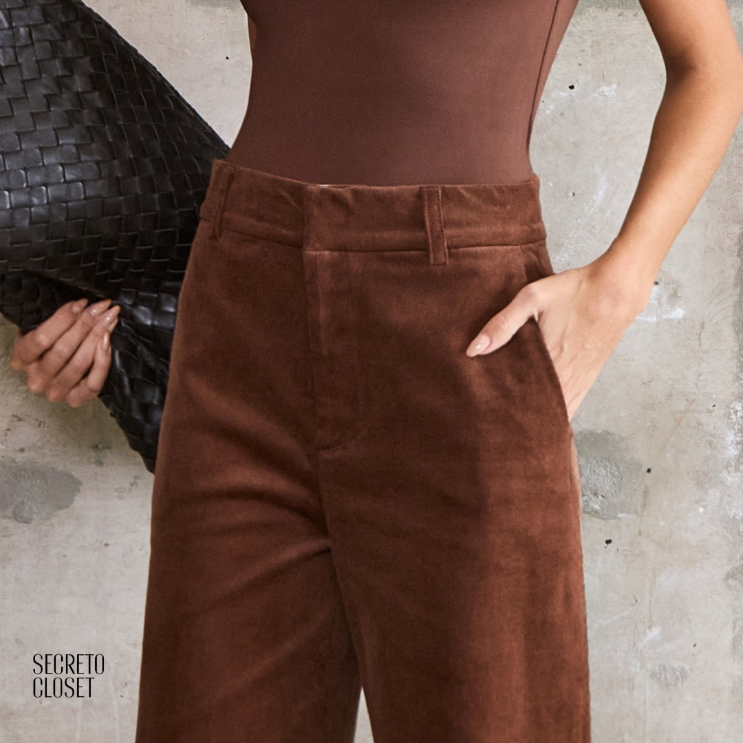 Calça Cotelê Maitê Marrom