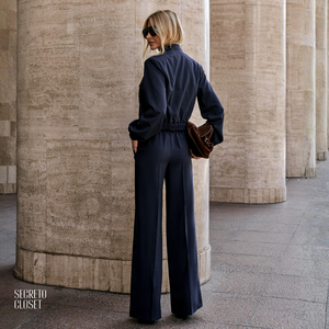 Conjunto Bomber e Calça Alfaiataria Mikaela Marinho