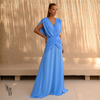 Vestido Longo Capa Alice Azul