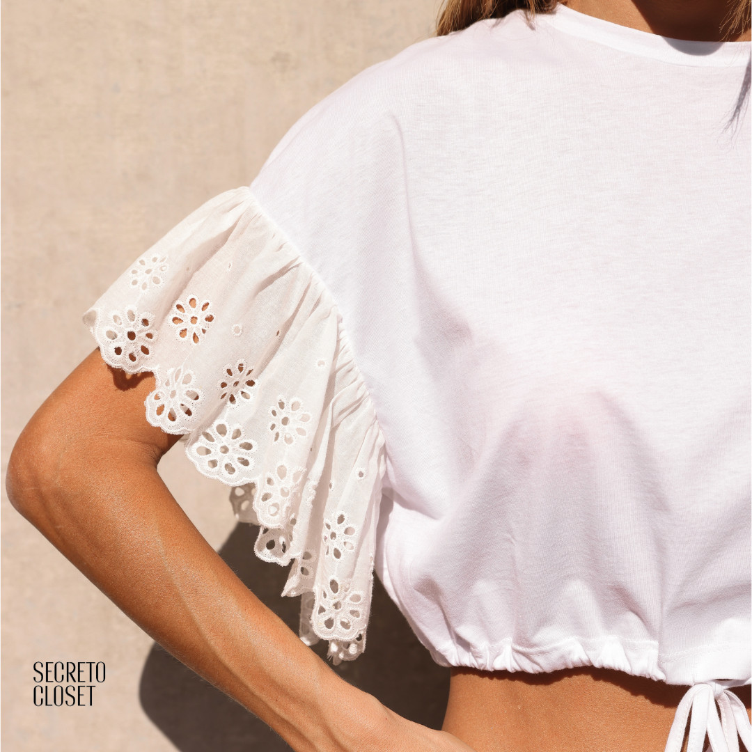 Blusa Manga Laise Marlene Branco