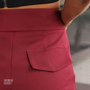 Conjunto Blazer e Short Alfaiataria Dayane Vinho