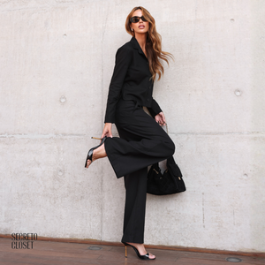 Conjunto Camisa e Calça Linho Alíciah Preto