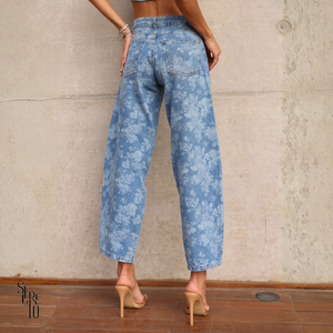 Calça Jeans Corrosao Solene Azul