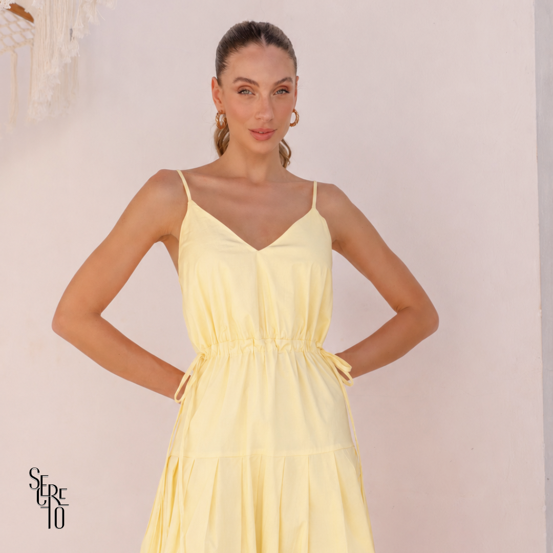 Vestido Midi Karina Camomila
