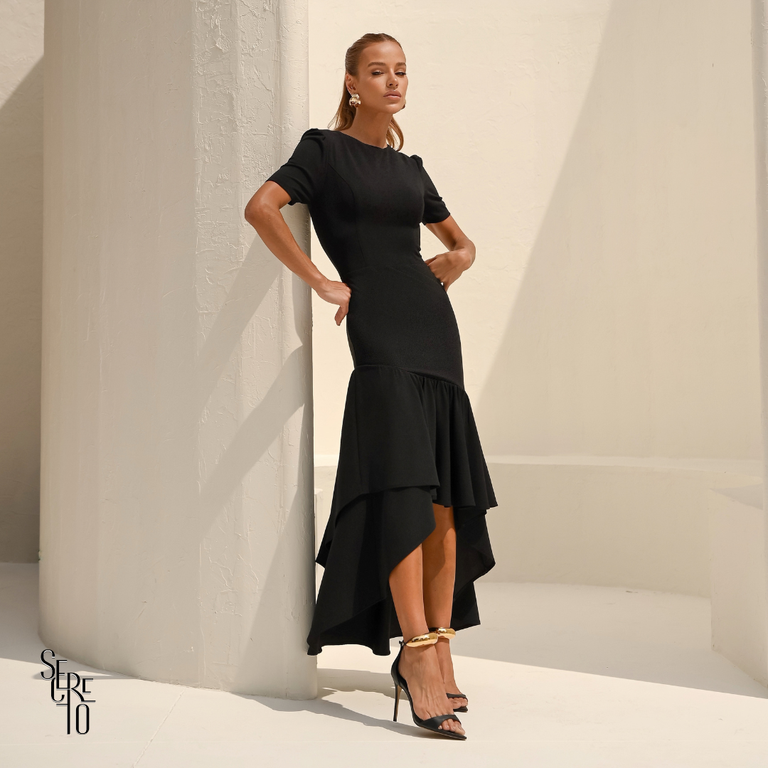 Vestido Saia Dupla Coralie Preto