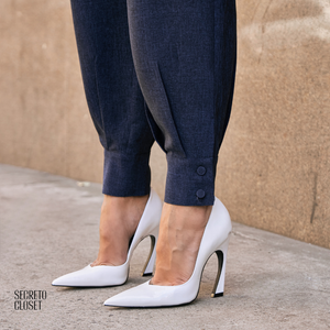 Calça Cenoura Manuela Azul Marinho