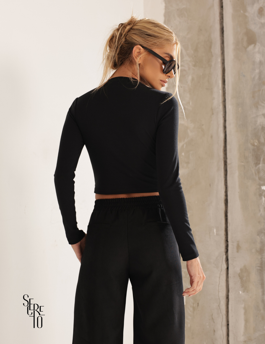 Blusa Manga Longa Tatiane Preto