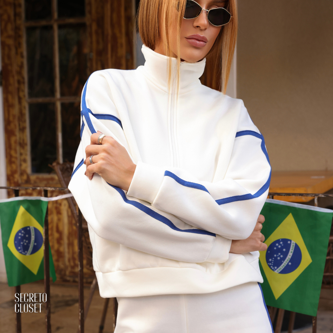 Conjunto Moletom Esportivo Joana Branco