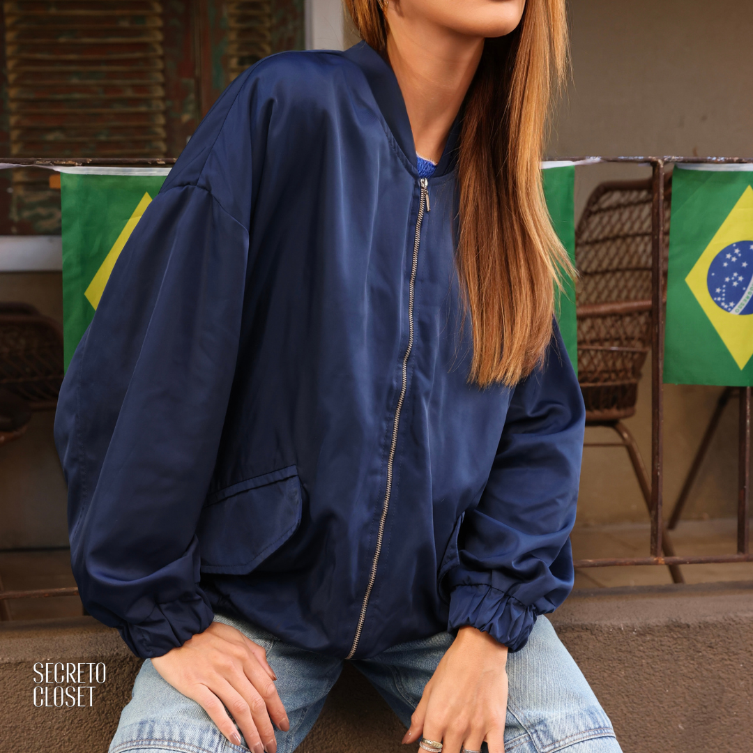 Jaqueta Esportiva Margarida Azul