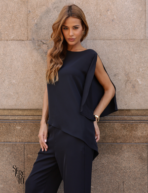 Conjunto Blusa e Calça Assimétrico Aile Preto