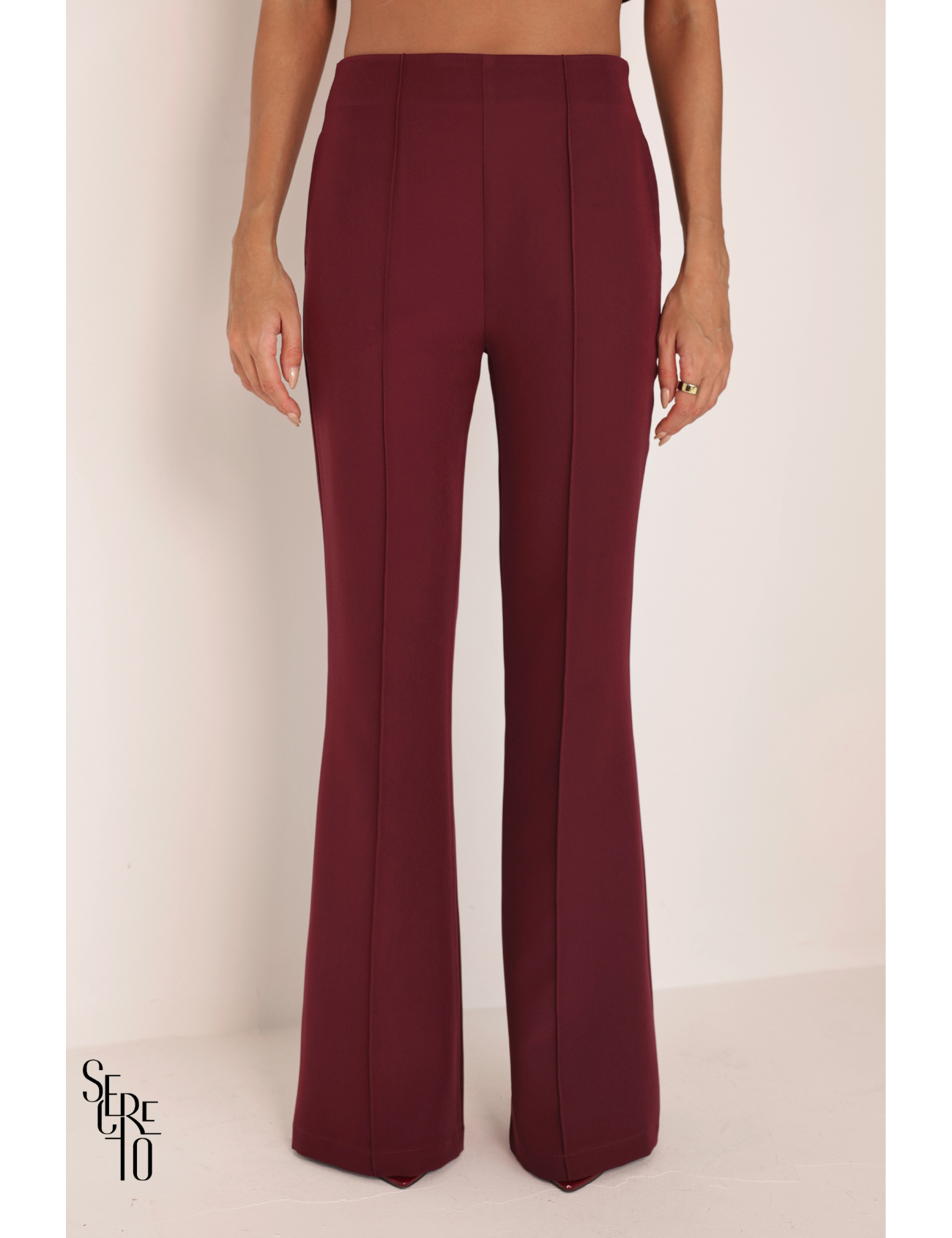 Conjunto Blusa Ombro e Calça Alfaiataria Anya Vinho