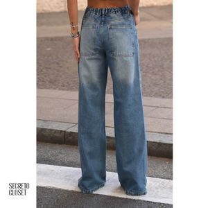 Calça Jeans Cós Elástico Maia Azul