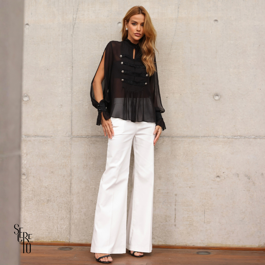 Blusa Napoleão Talita Preto