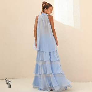 Conjunto Babado Odette Azul Seerenity