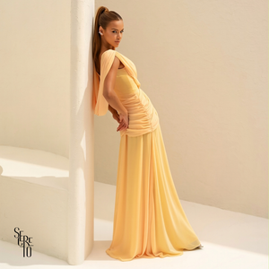 Vestido Longo Capa Alice Camomila