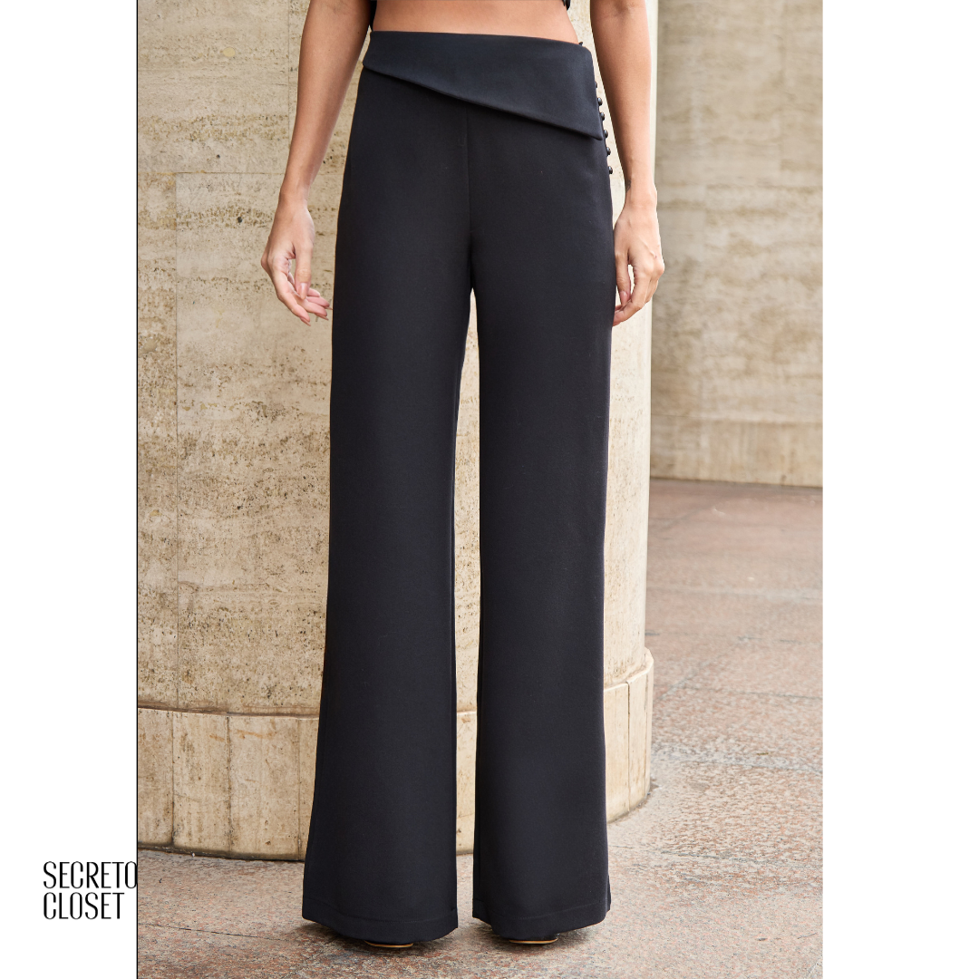 Conjunto Regata e Calça Alfaiataria Aline Preto