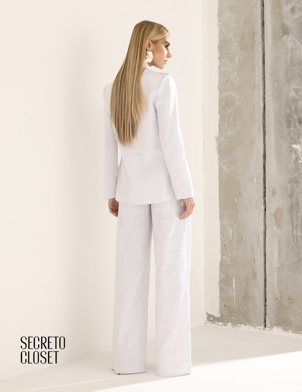 Conjunto Blazer e Calça Linho Milane Branco