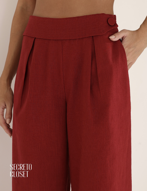 Conjunto Blazer e Calça Linho Milane Marsala