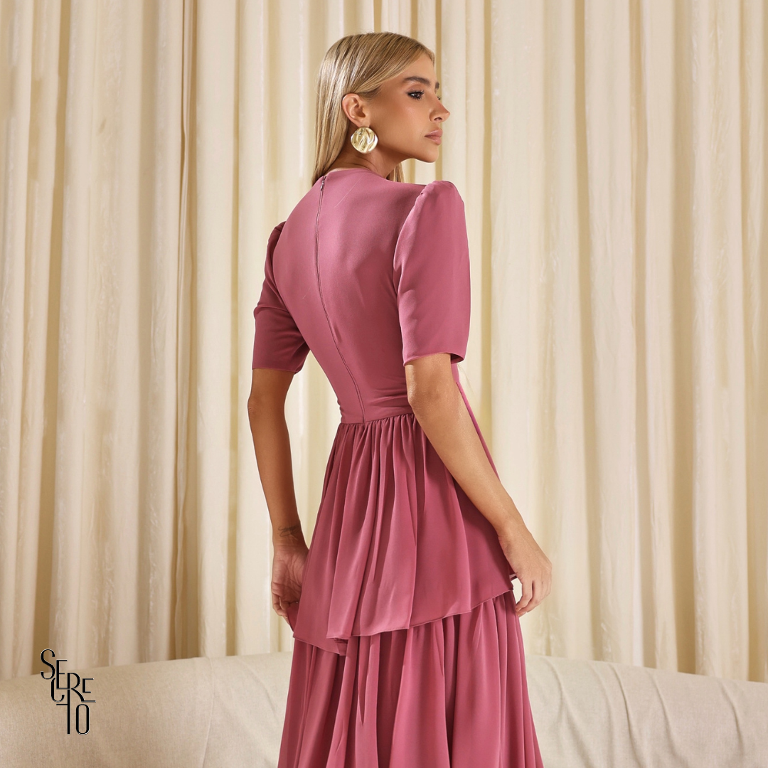 Vestido Longo Camadas Aisha Rosê
