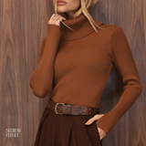 Blusa Modal Gola Hazel Camel
