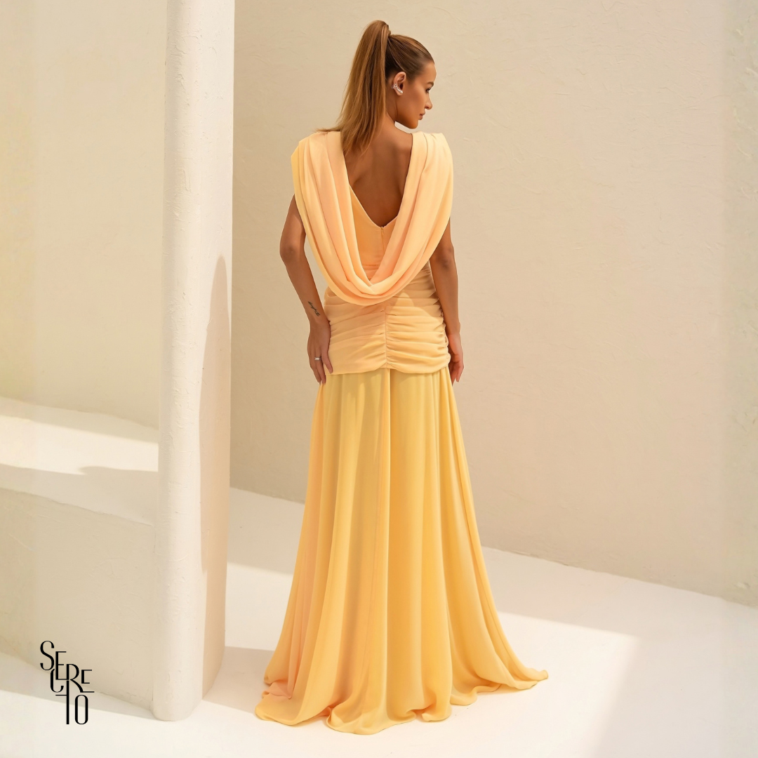 Vestido Longo Capa Alice Camomila