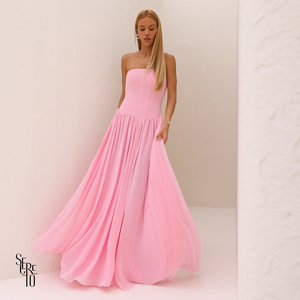 Vestido Barbatana Erica Rosa Claro