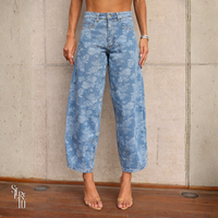 Calça Jeans Corrosao Solene Azul
