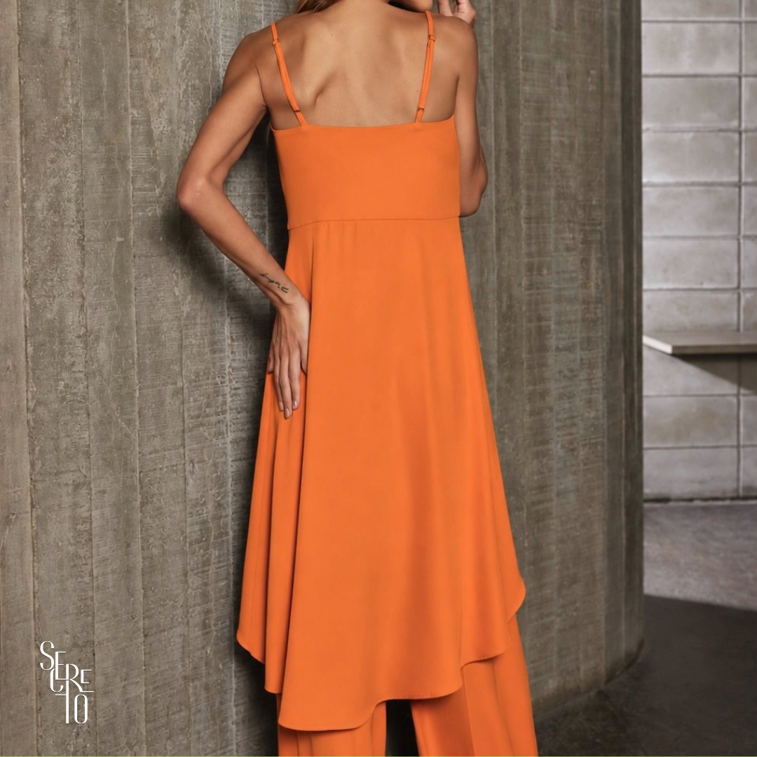 Conjunto Detalhe Bolinha Carla Tangerina