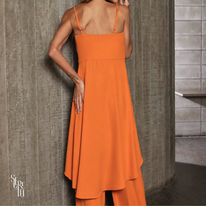Conjunto Detalhe Bolinha Carla Tangerina