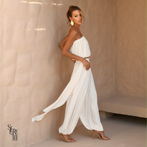 Conjunto Blusê e Calça Aladin Roberta Off White