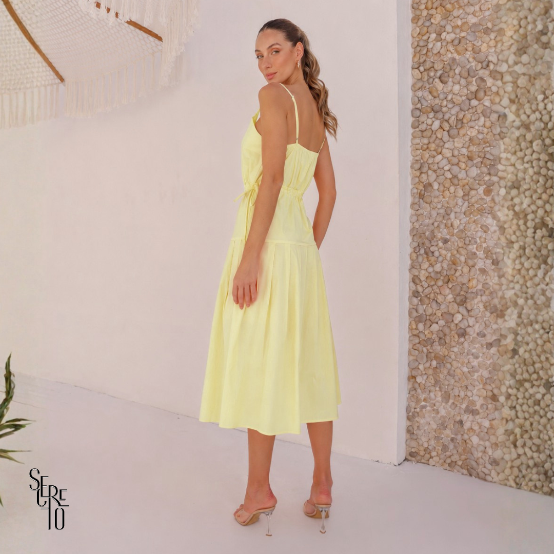 Vestido Midi Karina Camomila