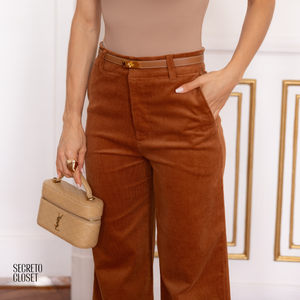 Calça Cotelê Maitê Camel