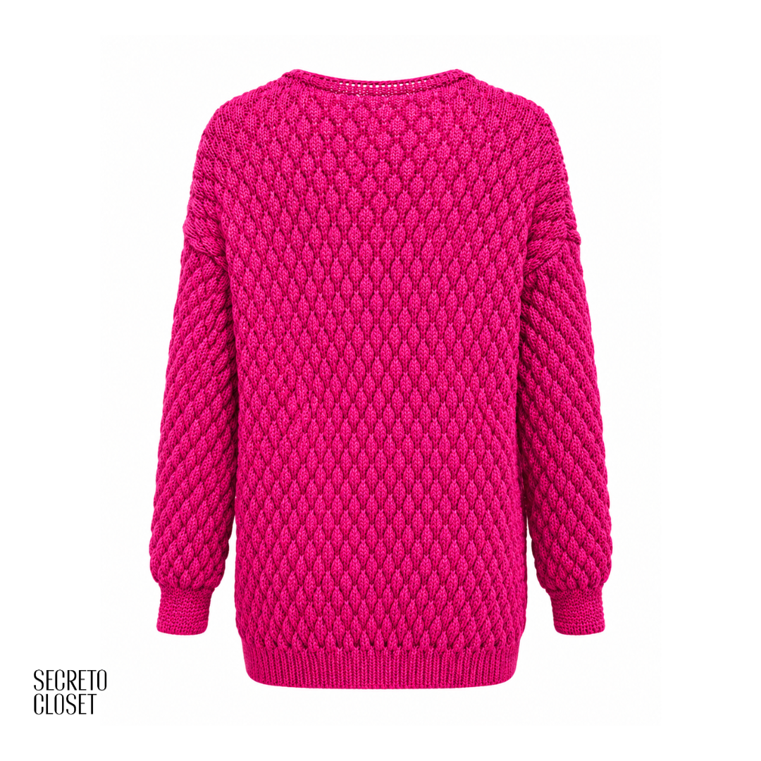 Casaco Tricô Deise Pink
