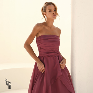 Vestido Longo Assimétrica Liora Rosa