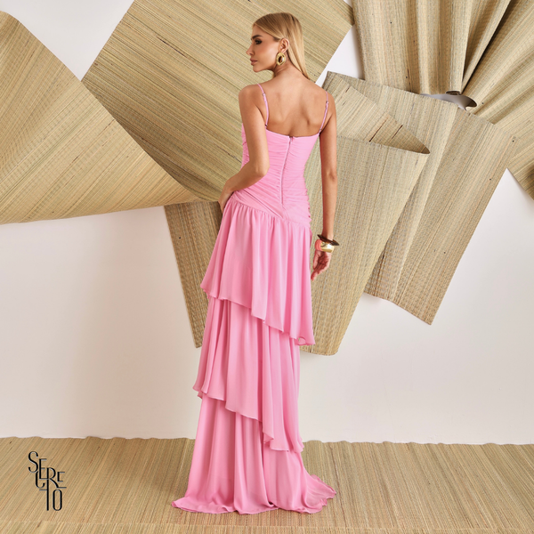 Vestido Longo Camadas Maura Rosa