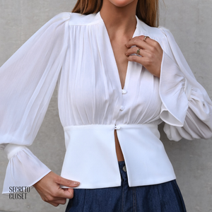 Blusa Manga Balonê Elena Off White