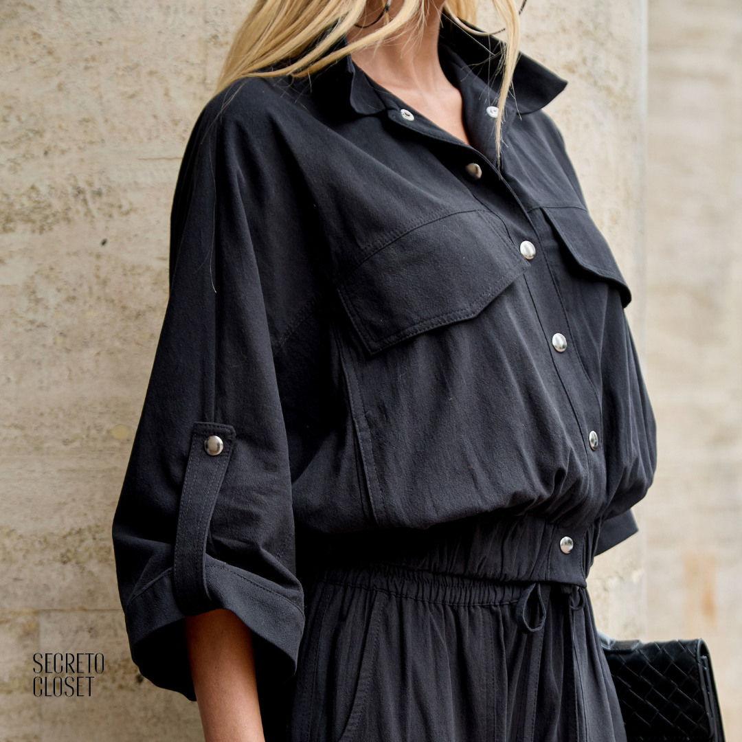 Conjunto Blusa e Calça Jogger Ingrid Preto