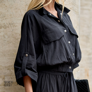 Conjunto Blusa e Calça Jogger Ingrid Preto