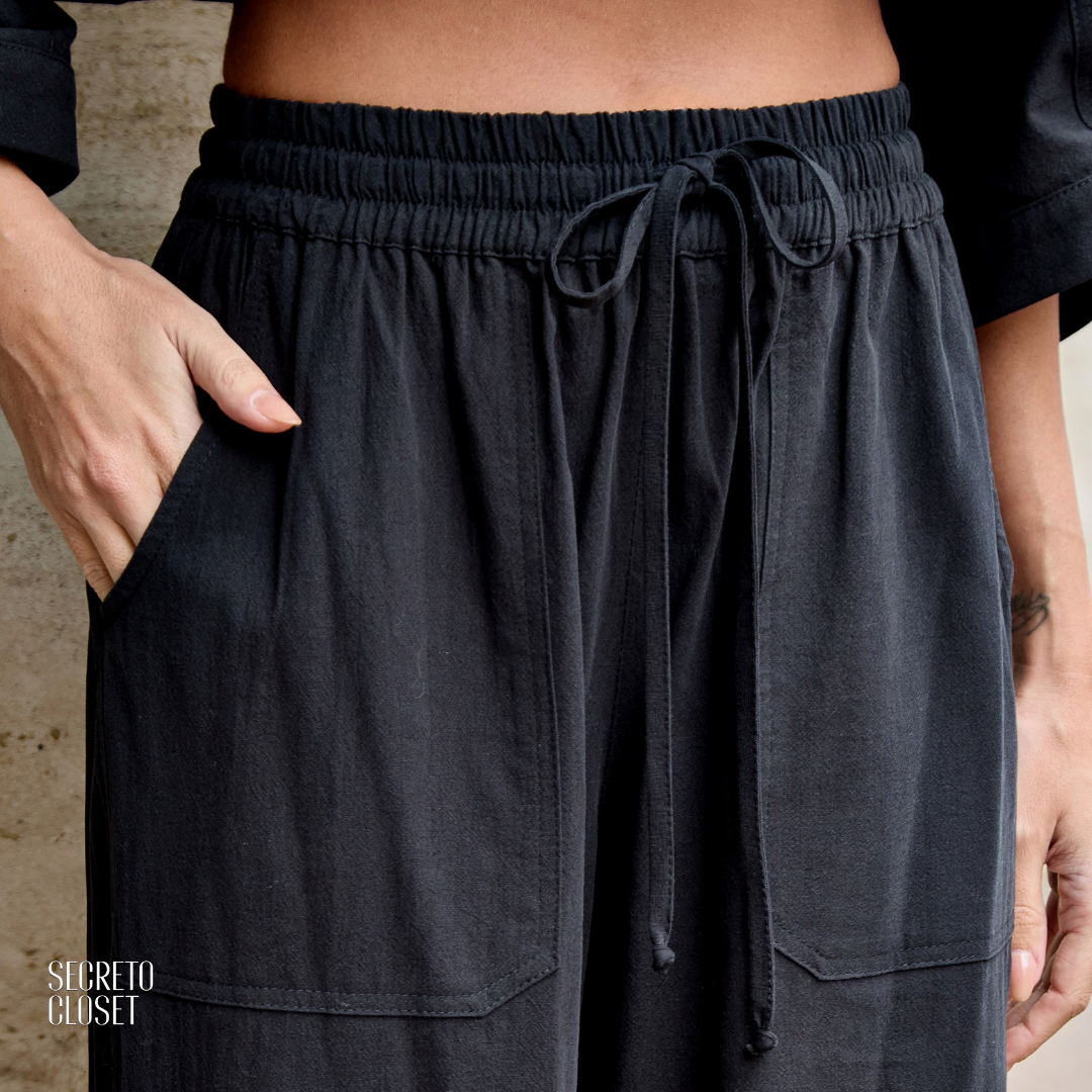 Conjunto Blusa e Calça Jogger Ingrid Preto