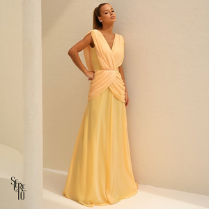 Vestido Longo Capa Alice Camomila