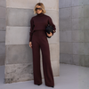 Conjunto Blusa e Calça Modal Nicole Marrom