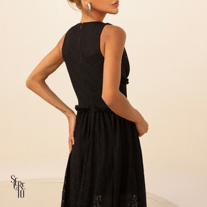 Vestido Longo Renda Ariane Preto