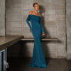 Vestido Longo Ombro a Ombro Oriane Verde
