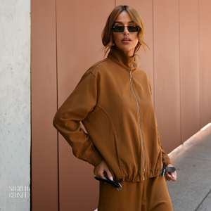 Jaqueta Bomber Fivelas Monica Marrom