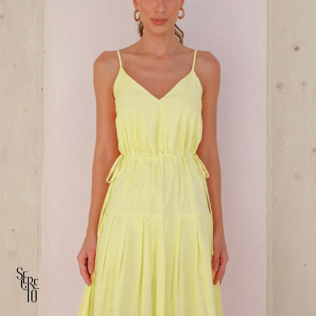 Vestido Midi Karina Camomila
