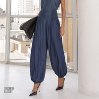 Calça Aladin Jeans Chambré Lara Azul Escuro