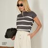 Blusa Modal Listrado Bianca Cinza