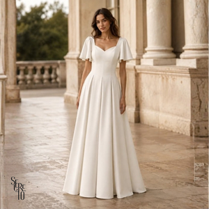 Vestido Longo Manga Sino Julia Branco